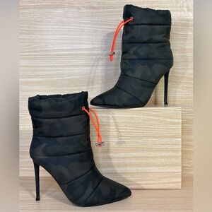 Steve Madden Camo Stiletto Boots
Puffer Ankle Boots
Statement Heels